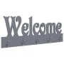 WELCOME gray wall coat rack 74x29.5 cm by vidaXL, Hat and coat racks - Ref: Foro24-284248, Price: 44,24 €, Discount: %