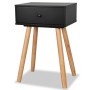 Bedside tables 2 units. Solid pine wood 40x30x61 cm black by vidaXL, Nightstands - Ref: Foro24-244741, Price: 99,58 €, Discou...