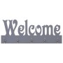 WELCOME gray wall coat rack 74x29.5 cm by vidaXL, Hat and coat racks - Ref: Foro24-284248, Price: 45,05 €, Discount: %