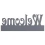 WELCOME gray wall coat rack 74x29.5 cm by vidaXL, Hat and coat racks - Ref: Foro24-284248, Price: 44,24 €, Discount: %