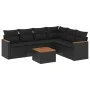 7-piece garden dining set and black synthetic rattan cushions by , Garden sets - Ref: Foro24-3226006, Price: 444,25 €, Discou...