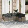 Set de muebles de jardín 6 pzas y cojines ratán sintético gris de , Conjuntos de jardín - Ref: Foro24-3226004, Precio: 359,67...