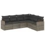 Set de muebles de jardín 6 pzas y cojines ratán sintético gris de , Conjuntos de jardín - Ref: Foro24-3226004, Precio: 359,67...