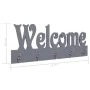 WELCOME gray wall coat rack 74x29.5 cm by vidaXL, Hat and coat racks - Ref: Foro24-284248, Price: 44,24 €, Discount: %