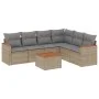 Gartensofa-Set mit beigem Kissenmix, 7-teilig aus PE-Rattan von , Gartensets - Ref: Foro24-3226010, Preis: 422,22 €, Rabatt: %