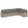 Gartensofa-Set mit beigem Kissenmix, 7-teilig aus PE-Rattan von , Gartensets - Ref: Foro24-3226031, Preis: 419,17 €, Rabatt: %