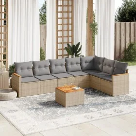 Garden sofa set with beige cushions mix 8 pieces PE rattan by , Garden sets - Ref: Foro24-3226038, Price: 482,94 €, Discount: %