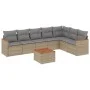 Gartensofa-Set mit beigem Kissenmix, 8-teilig aus PE-Rattan von , Gartensets - Ref: Foro24-3226038, Preis: 483,79 €, Rabatt: %