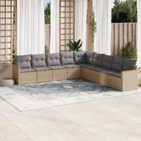 Garden sofa set with beige cushions mix 9 pieces PE rattan by , Garden sets - Ref: Foro24-3226059, Price: 525,60 €, Discount: %