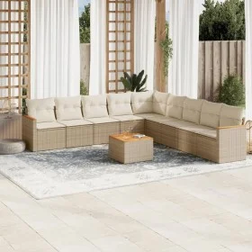 Garden sofa set with beige cushions 10 pieces synthetic rattan by , Garden sets - Ref: Foro24-3226065, Price: 645,93 €, Disco...