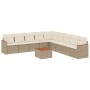 Gartensofa-Set mit beigen Kissen, 10-teilig, synthetisches Rattan von , Gartensets - Ref: Foro24-3226065, Preis: 590,53 €, Ra...
