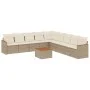 Juego de sofás jardín con cojines beige 10 pzas ratán sintético de , Conjuntos de jardín - Ref: Foro24-3226065, Precio: 648,5...