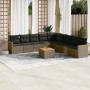 10-piece garden sofa set with gray synthetic rattan cushions by , Garden sets - Ref: Foro24-3226067, Price: 549,90 €, Discoun...