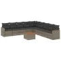 10-teiliges Gartensofa-Set mit grauen synthetischen Rattankissen von , Gartensets - Ref: Foro24-3226067, Preis: 558,09 €, Rab...