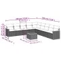 10-teiliges Gartensofa-Set mit grauen synthetischen Rattankissen von , Gartensets - Ref: Foro24-3226067, Preis: 558,09 €, Rab...