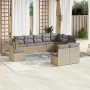 Garden sofa set with beige cushions 10 pieces synthetic rattan by , Garden sets - Ref: Foro24-3226073, Price: 601,64 €, Disco...