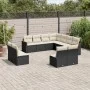 Set de sofás de jardín 11 pzas y cojines ratán sintético negro de , Conjuntos de jardín - Ref: Foro24-3226084, Precio: 610,37...