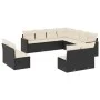 Set de sofás de jardín 11 pzas y cojines ratán sintético negro de , Conjuntos de jardín - Ref: Foro24-3226084, Precio: 610,37...