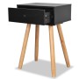 Bedside tables 2 units. Solid pine wood 40x30x61 cm black by vidaXL, Nightstands - Ref: Foro24-244741, Price: 99,58 €, Discou...