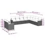 Garden sofa set with beige cushions 10 pieces synthetic rattan by , Garden sets - Ref: Foro24-3226115, Price: 626,03 €, Disco...