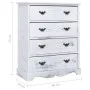 White wooden chest of drawers 60x30x75 cm by vidaXL, Sideboards - Ref: Foro24-284180, Price: 216,81 €, Discount: %