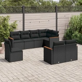 8-piece garden sofa set and black synthetic rattan cushions by , Garden sets - Ref: Foro24-3226160, Price: 556,89 €, Discount: %
