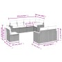 8-piece garden sofa set and black synthetic rattan cushions by , Garden sets - Ref: Foro24-3226160, Price: 526,31 €, Discount: %
