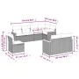 8-teiliges Gartensofa-Set und schwarze synthetische Rattankissen von , Gartensets - Ref: Foro24-3226160, Preis: 558,08 €, Rab...