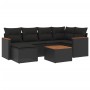 7-teiliges Garten-Essset und schwarze Kissen aus synthetischem Rattan von , Gartensets - Ref: Foro24-3226181, Preis: 417,44 €...