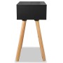 Bedside tables 2 units. Solid pine wood 40x30x61 cm black by vidaXL, Nightstands - Ref: Foro24-244741, Price: 99,58 €, Discou...