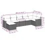 7-piece garden dining set and black synthetic rattan cushions by , Garden sets - Ref: Foro24-3226188, Price: 444,94 €, Discou...