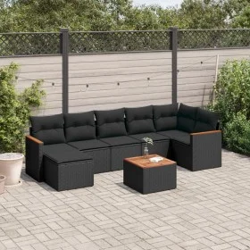 8-piece garden sofa set and black synthetic rattan cushions by , Garden sets - Ref: Foro24-3226195, Price: 488,83 €, Discount: %