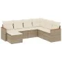 7-piece garden sofa set and beige synthetic rattan cushions by , Garden sets - Ref: Foro24-3226205, Price: 460,14 €, Discount: %