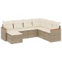 7-teiliges Gartensofa-Set und beigefarbene synthetische Rattankissen von , Gartensets - Ref: Foro24-3226205, Preis: 428,67 €,...