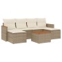 7-piece garden sofa set and beige synthetic rattan cushions by , Garden sets - Ref: Foro24-3226226, Price: 377,52 €, Discount: %