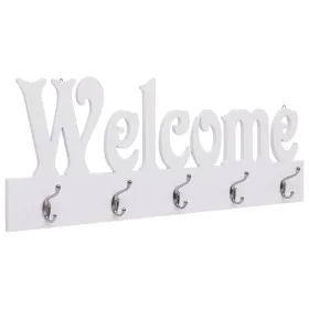 WELCOME white wall coat rack 74x29.5 cm by vidaXL, Hat and coat racks - Ref: Foro24-284247, Price: 46,94 €, Discount: %