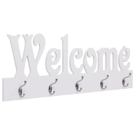 WELCOME white wall coat rack 74x29.5 cm by vidaXL, Hat and coat racks - Ref: Foro24-284247, Price: 46,94 €, Discount: %