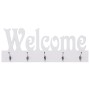 WELCOME weiße Wandgarderobe 74x29,5 cm von vidaXL, Hut- und Garderobenständer - Ref: Foro24-284247, Preis: 47,58 €, Rabatt: %