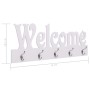 WELCOME weiße Wandgarderobe 74x29,5 cm von vidaXL, Hut- und Garderobenständer - Ref: Foro24-284247, Preis: 47,58 €, Rabatt: %