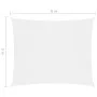 Rectangular white Oxford fabric sail shade 5x6 m by , Umbrellas - Ref: Foro24-135274, Price: 82,57 €, Discount: %