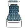 Folding lounge chair with a canopy made of stamped steel leaves. by , Loungers - Ref: Foro24-310328, Price: 60,69 €, Discount: %