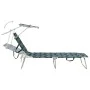 Folding lounge chair with a canopy made of stamped steel leaves. by , Loungers - Ref: Foro24-310328, Price: 60,69 €, Discount: %