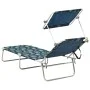 Folding lounge chair with a canopy made of stamped steel leaves. by , Loungers - Ref: Foro24-310328, Price: 60,69 €, Discount: %