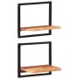 Wandregale 2 Einheiten massives Akazienholz 40x24x35 cm von , Regale und Regale - Ref: Foro24-338460, Preis: 60,34 €, Rabatt: %