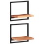 Wandregale 2 Einheiten massives Akazienholz 40x24x35 cm von , Regale und Regale - Ref: Foro24-338460, Preis: 60,34 €, Rabatt: %