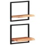 Wandregale 2 Einheiten massives Akazienholz 40x24x35 cm von , Regale und Regale - Ref: Foro24-338460, Preis: 60,34 €, Rabatt: %