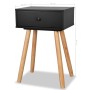 Bedside tables 2 units. Solid pine wood 40x30x61 cm black by vidaXL, Nightstands - Ref: Foro24-244741, Price: 99,58 €, Discou...