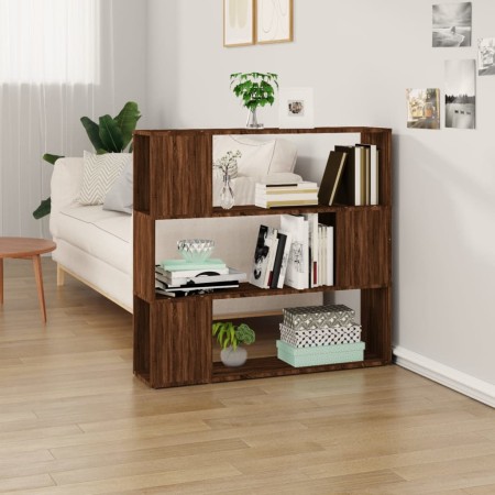Shelf/space divider in brown oak color, 100x24x94 cm. by , Bookcases and shelves - Ref: Foro24-826649, Price: 61,75 €, Discou...