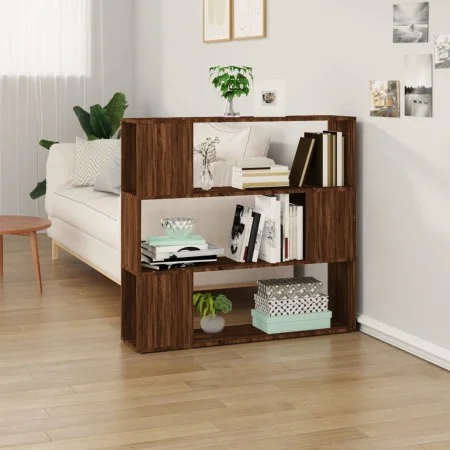 Shelf/space divider in brown oak color, 100x24x94 cm. by , Bookcases and shelves - Ref: Foro24-826649, Price: 59,48 €, Discou...