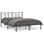 Estructura de cama con cabecero metal negro 150x200 cm de , Camas y somieres - Ref: Foro24-355563, Precio: 103,83 €, Descuent...